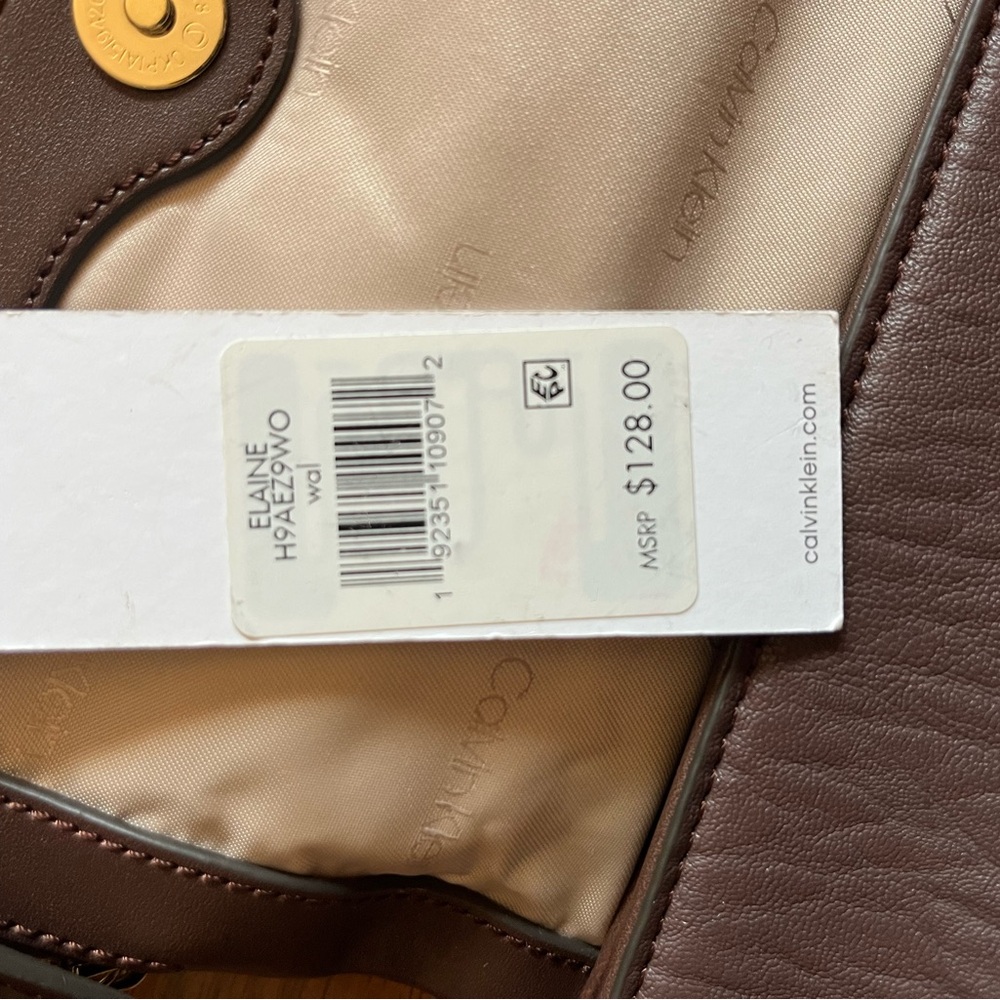 Calvin Klein Dark Brown Leather Crossbody - Picture 5 of 5